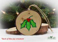 Handmade Nature Theme Wood Slice Christmas Ornament