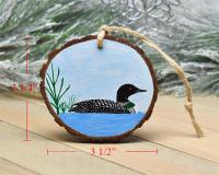 Hand-Painted Common Loon Nature Theme Christmas Ornament