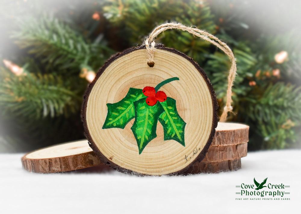 Handmade Painted Bird Christmas Ornament